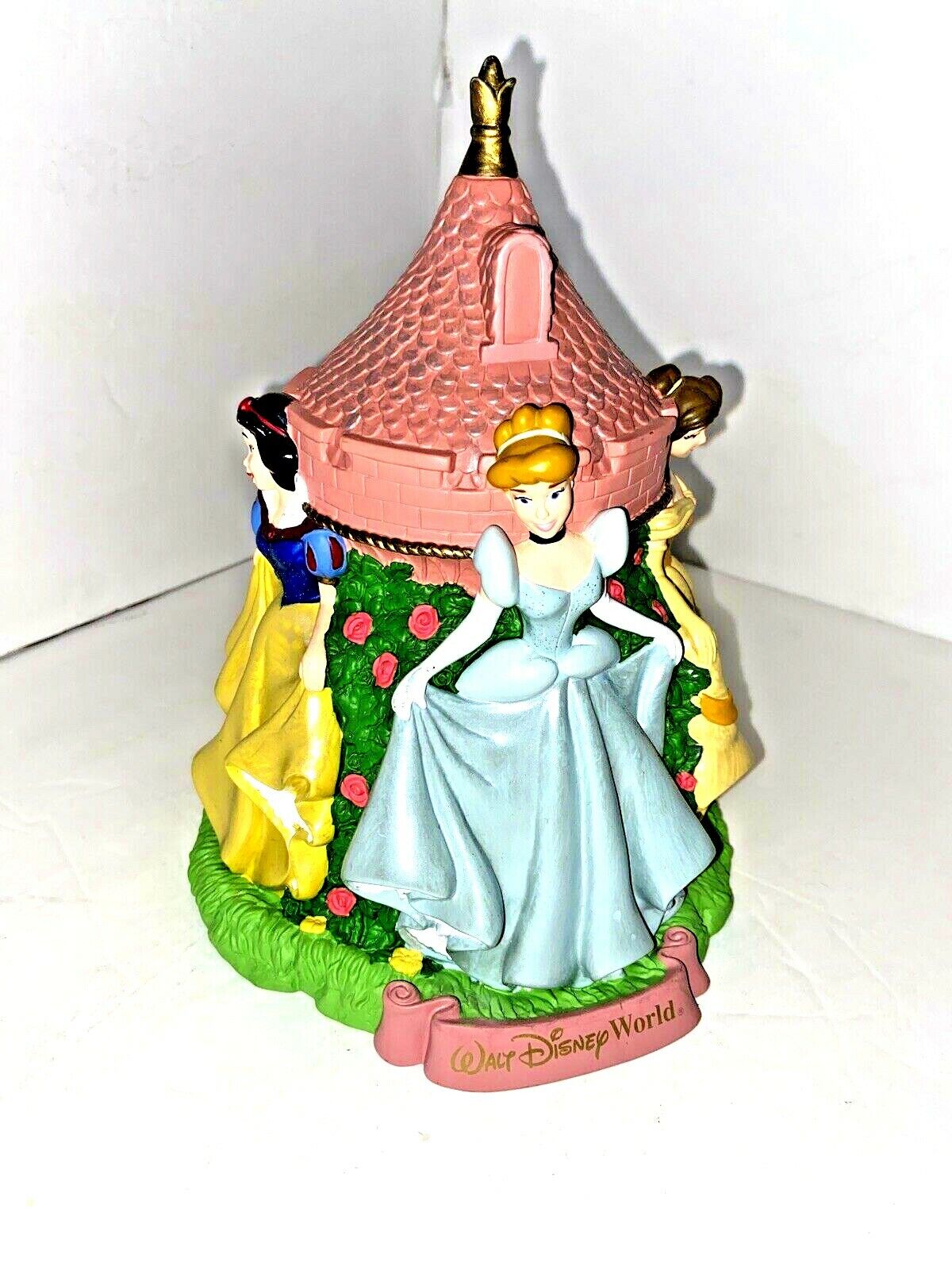 Vtg Walt Disney World Princess Bank Belle ~ Snow White ~ Cinderella ~ Aurora EUC