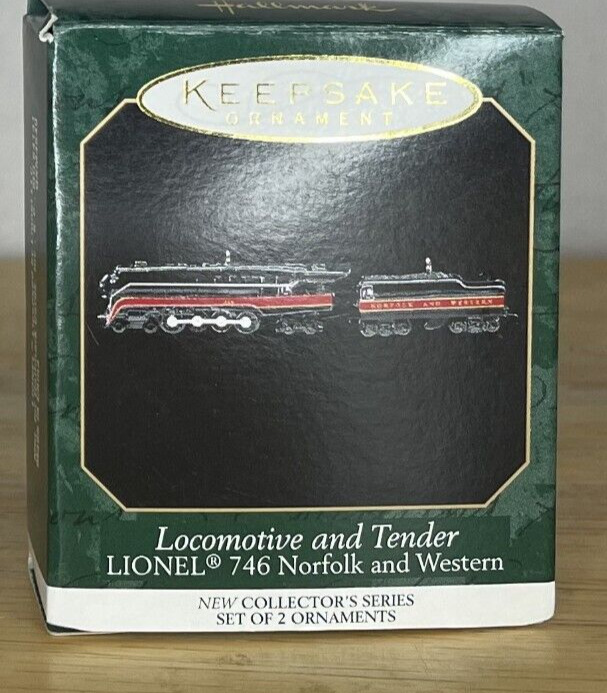 1999 Miniature Set of 2 Locomotive Tender Lionel 746 Norfolk Western 1 First