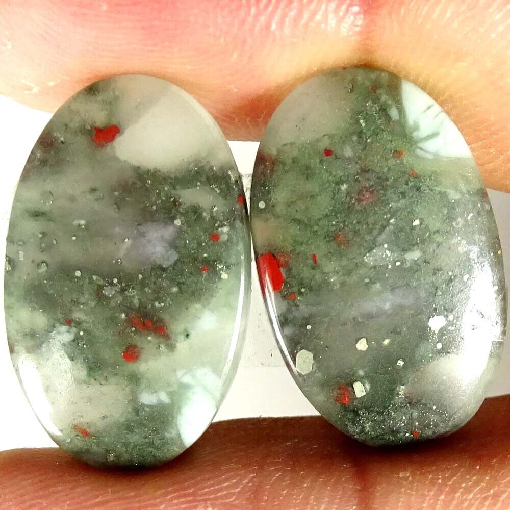 Blood stone Matched Pair Oval Pear Fancy Cushion Cab Natural Loose Gemstone PK42