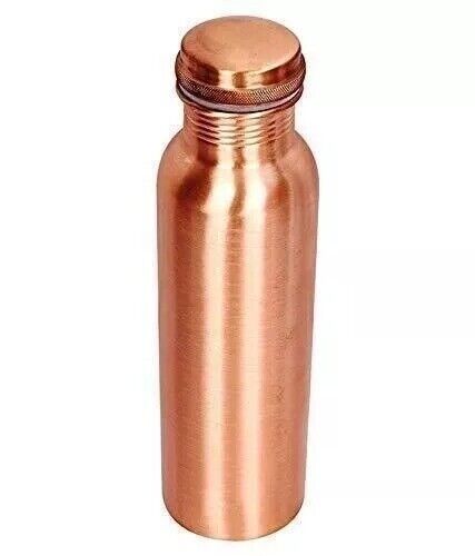 100% Pure Copper Water Bottle Hemmered Handmade For Health Benefits