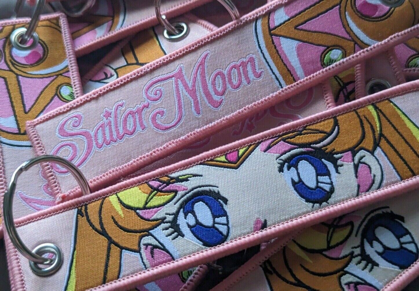 Sailor Moon Cute Kawaii Anime Jet Tag Keychain with Keyring NEW