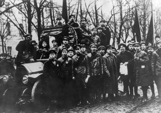 Members of the Red Army during the October phase of the Russian Re- Old Photo