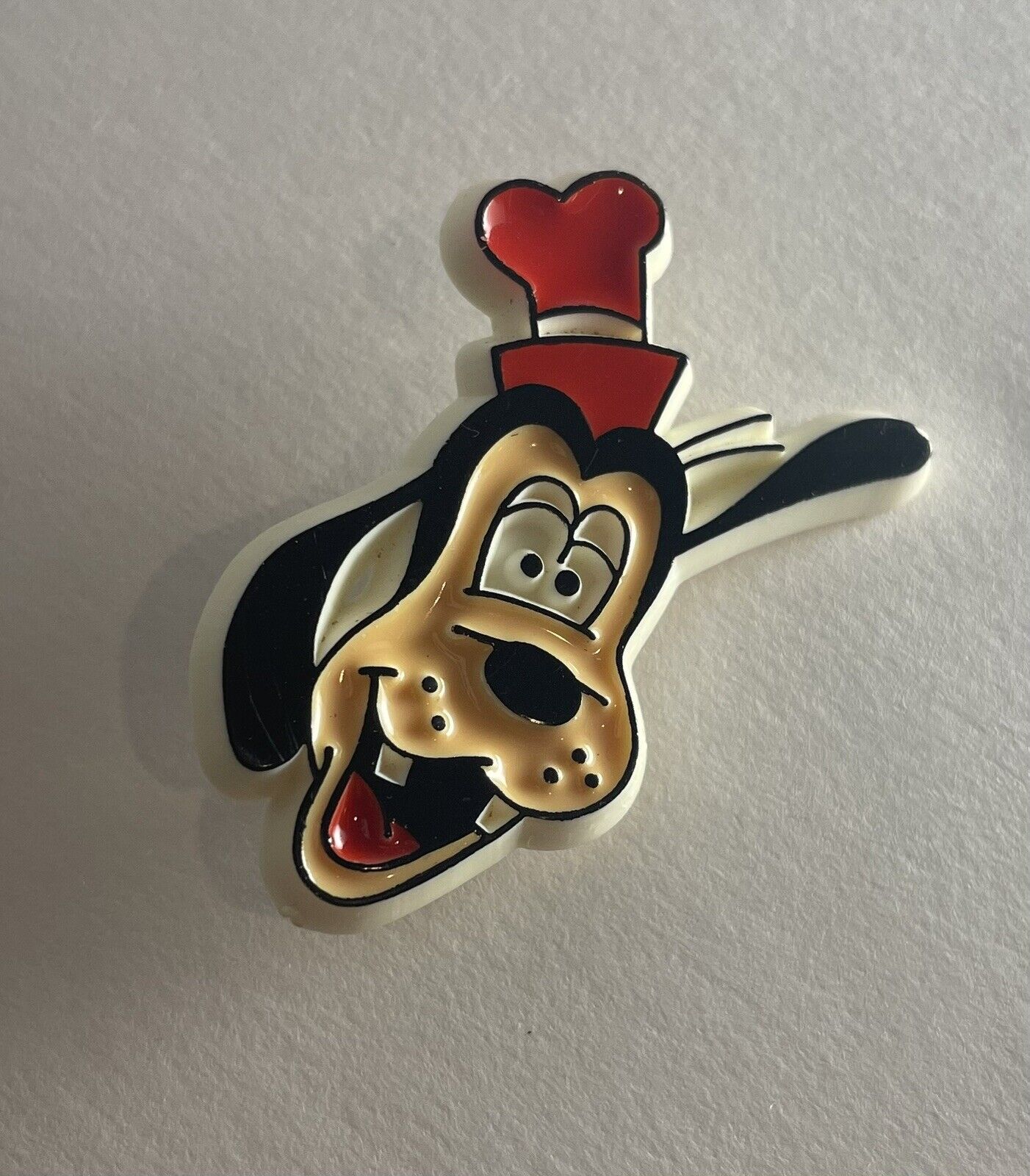 Vintage Walt Disney Goofy Pin Brooch Hard plastic