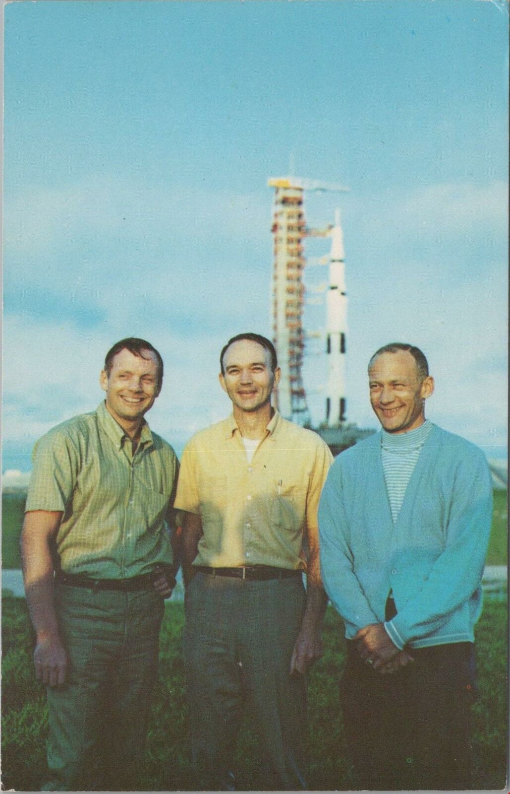 Postcard Nasa Astronauts  Crew Apollo 11 Armstrong Collins Aldrin 1969 
