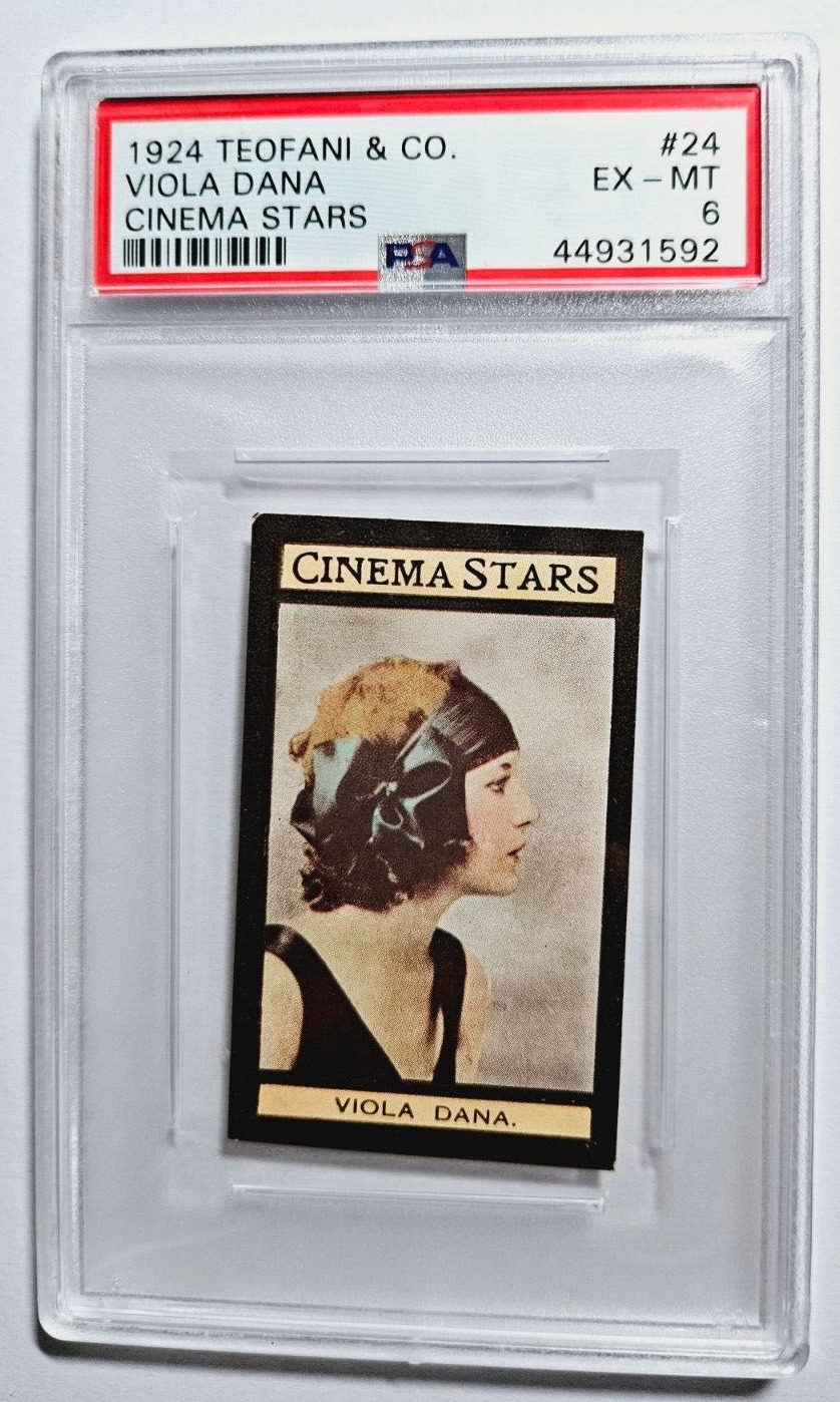 1924 TEOFANI CINEMA STARS #24 VIOLA DANA  PSA 6 EX-MT POP 1 HIGHEST GRADED