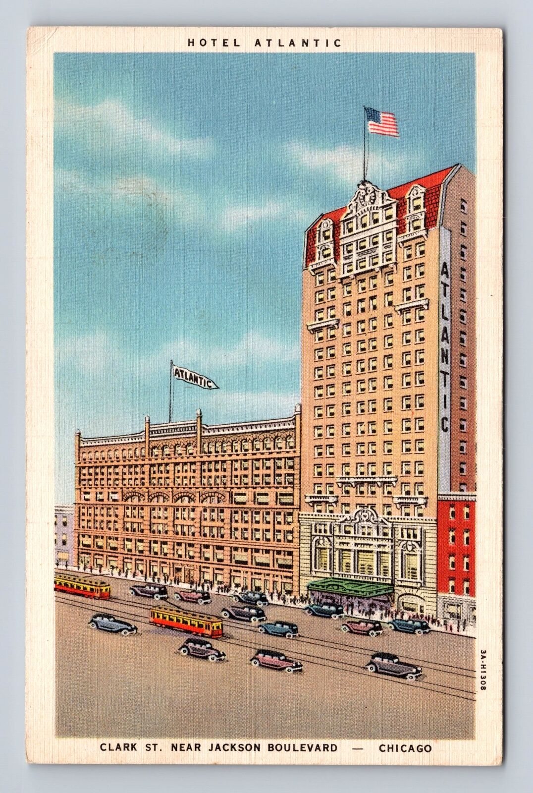 Chicago IL-Illinois, Hotel Atlantic, Advertisement, Antique, Vintage Postcard