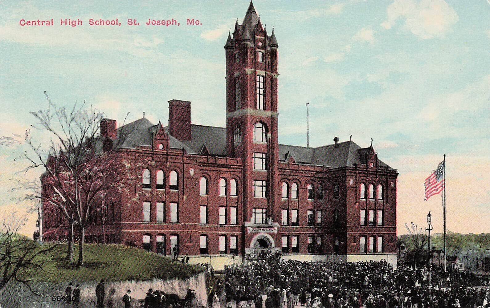 St Joseph MO Missouri Central High School Early 1900s Campus Vtg Postcard E13