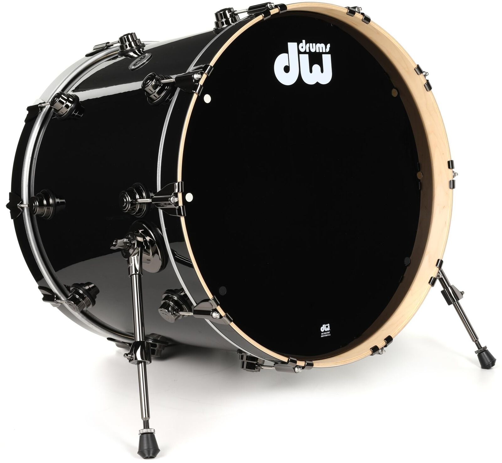 DW Collector\'s Series Maple Bass Drum - 18 x 22-inch - Gloss Black