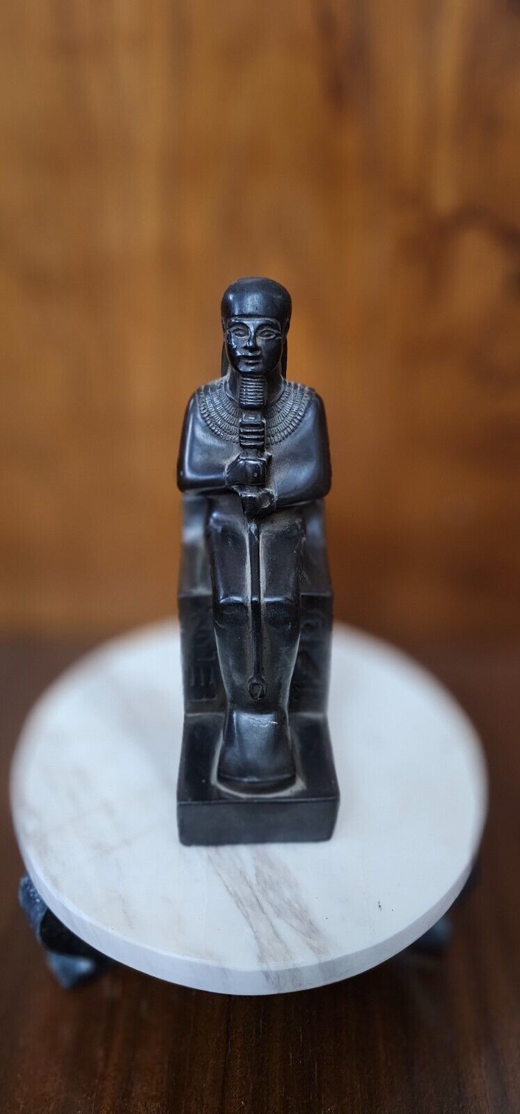 God Ptah Statue Seated from Egyptian Stone , Ancient Egyptian Gods
