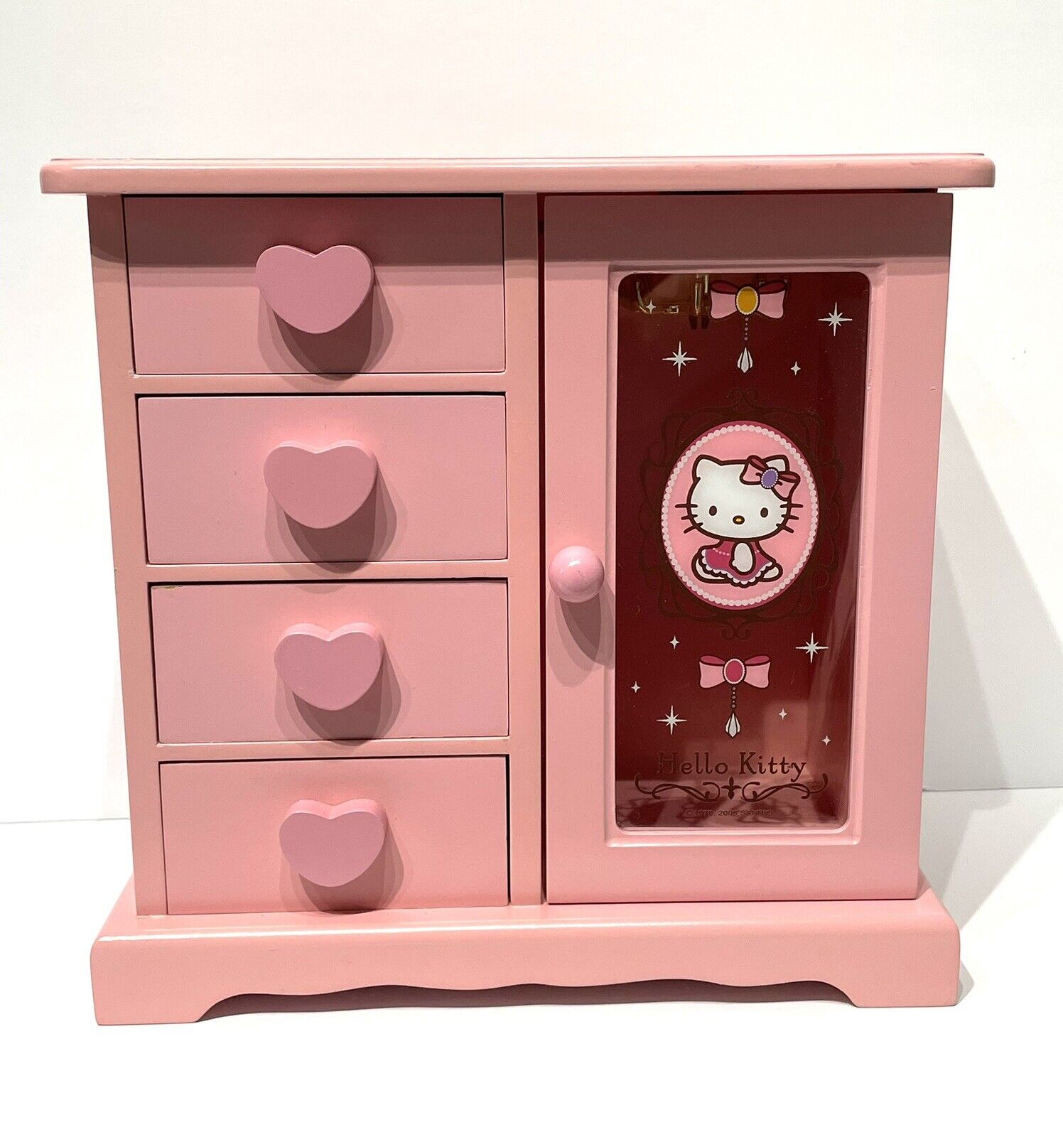 Hello Kitty Vintage Pink Jewelry Box Sanrio 2008
