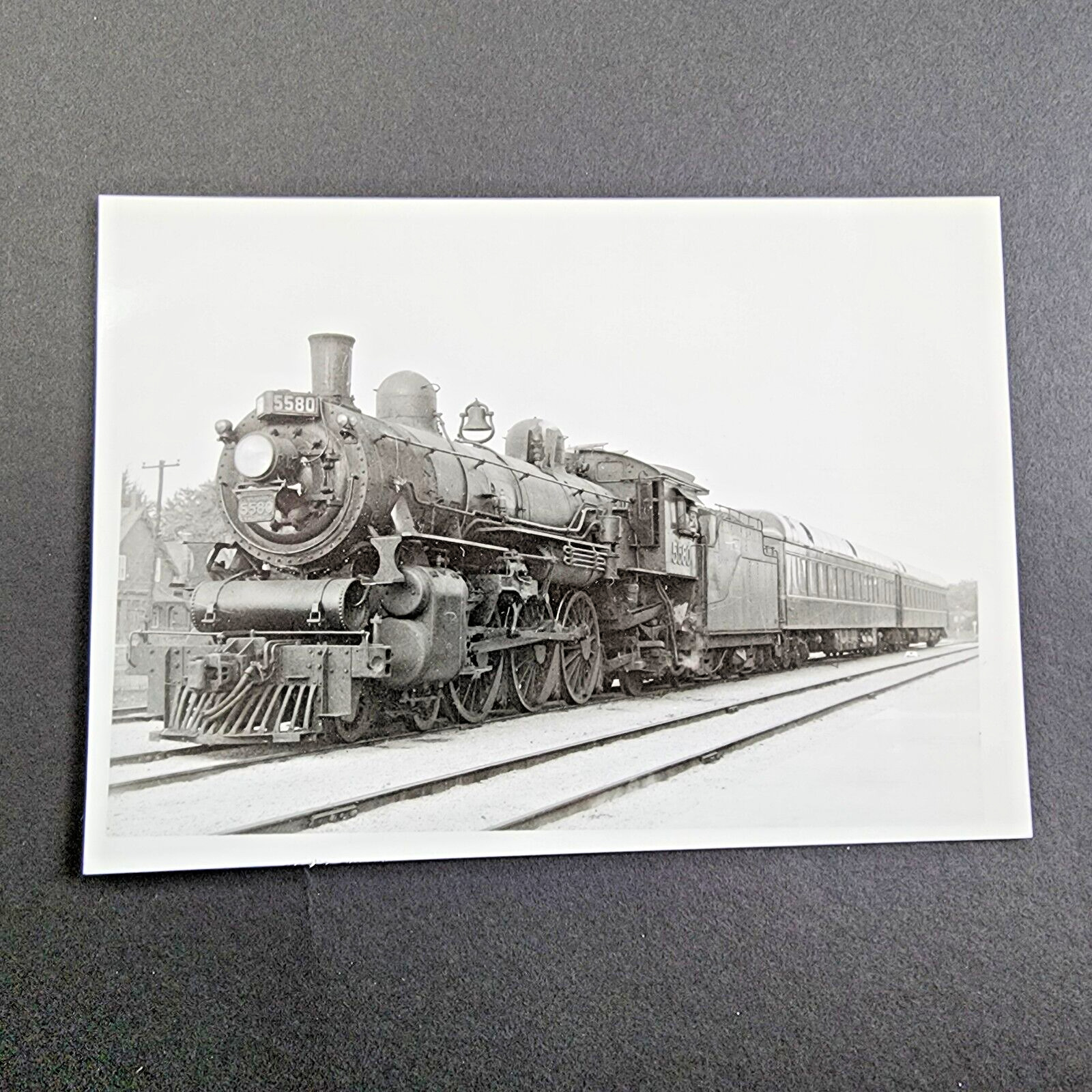 VTG 5x7  Steam Locomotive Photo, CNR 5580 4-6-2 July 1958 Stratford Ontario