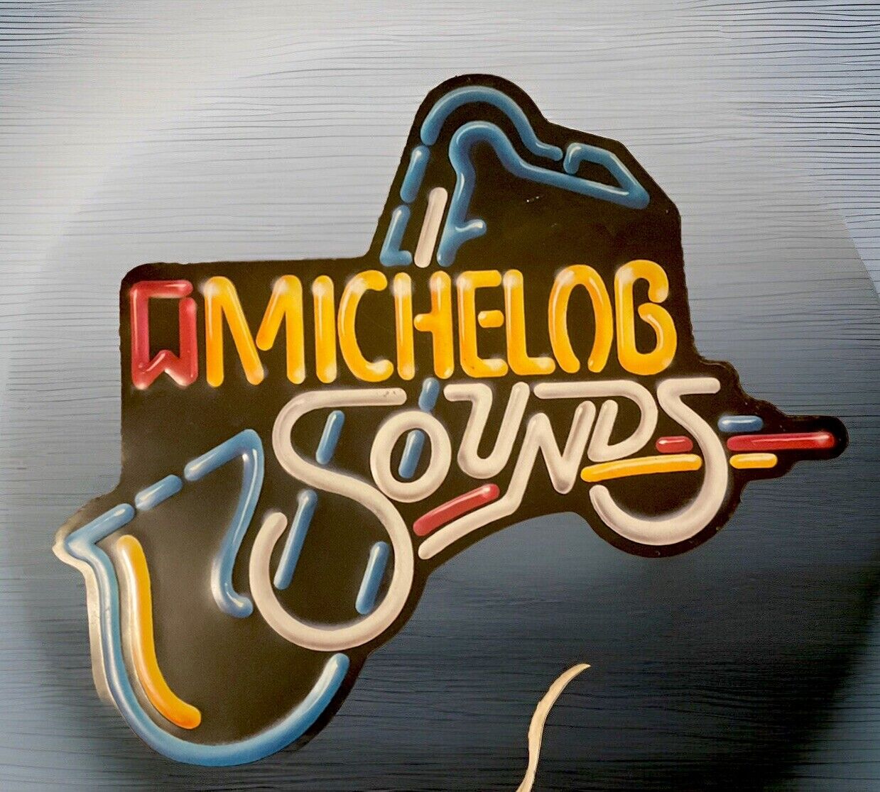 Vintage “Michelob Sounds”  Metal Sign   Anheuser Busch Saxophone 32x28”.