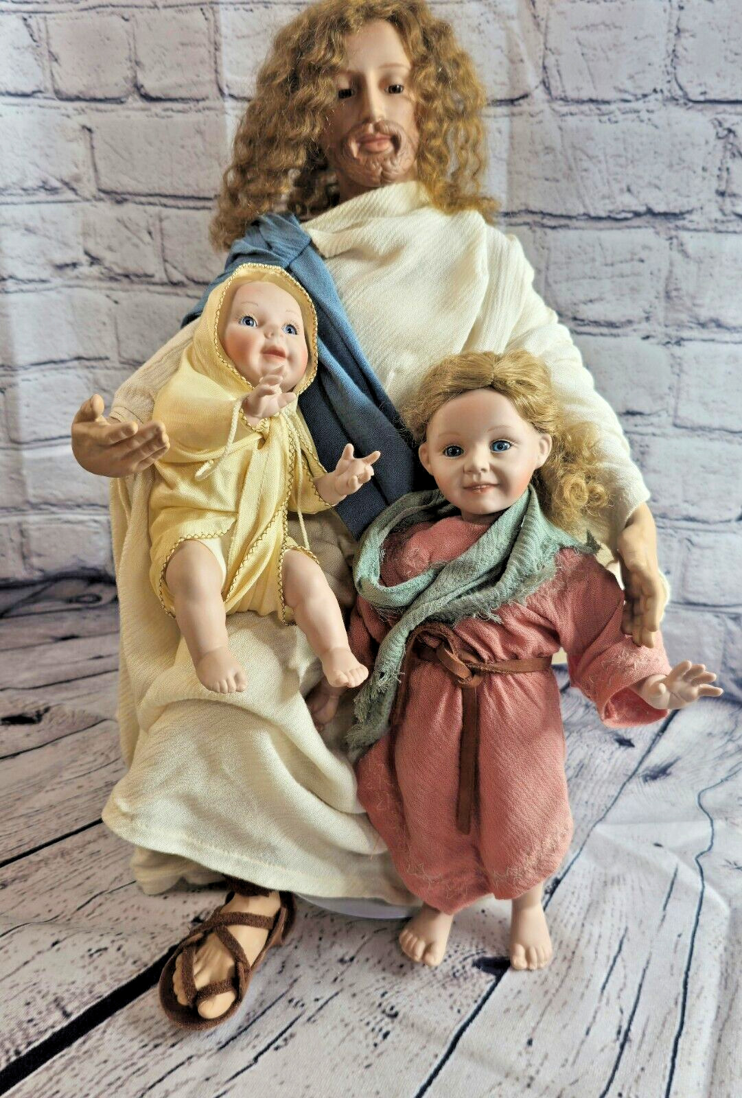 Ashton-Drake Jesus Let the Little Children Come to Me Porcelain Dolls 18\