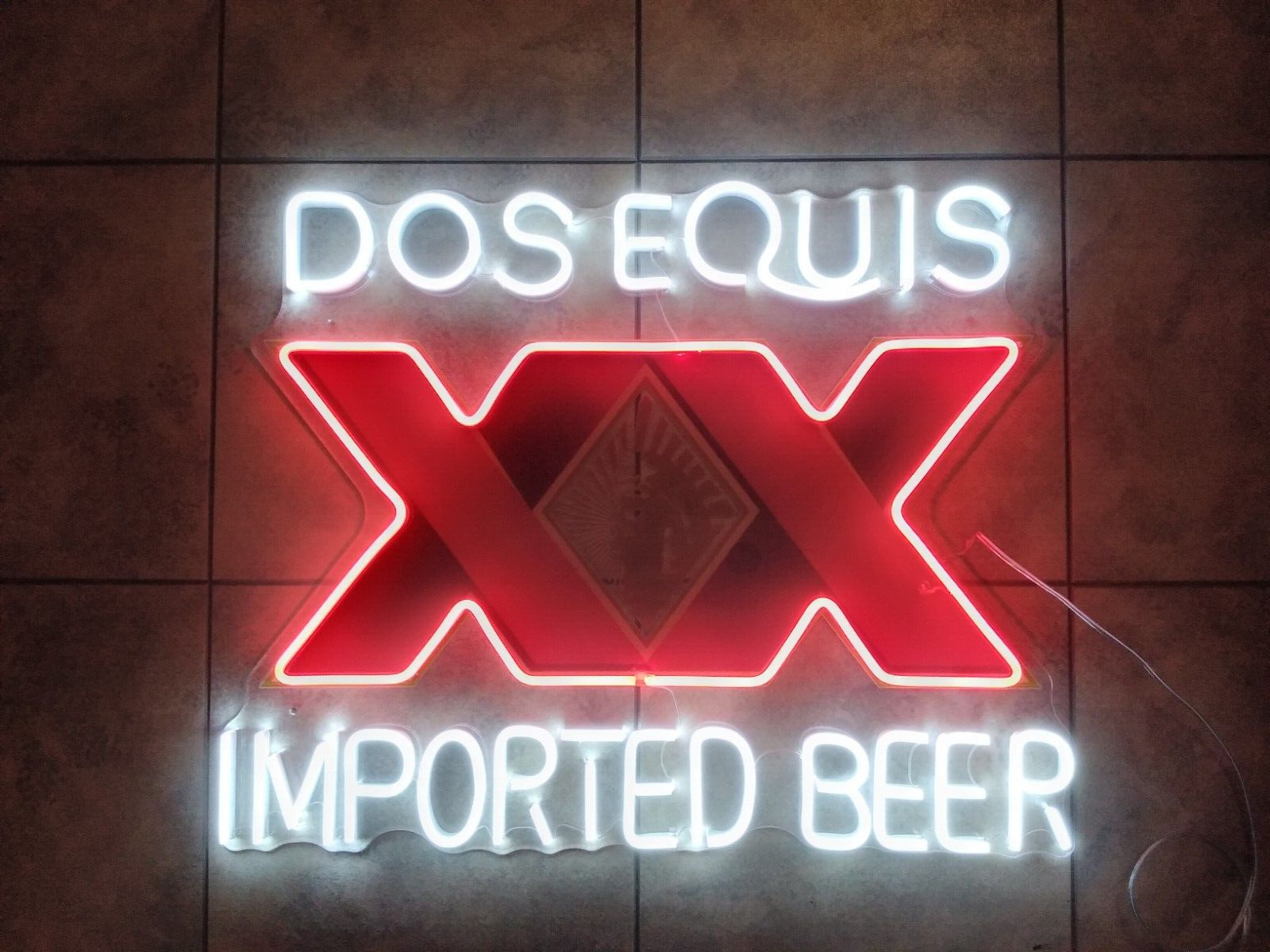 Dos Equis XX Beer Faux Neon LED Sign for Diners, Bars, Man Caves, RVs, 23\