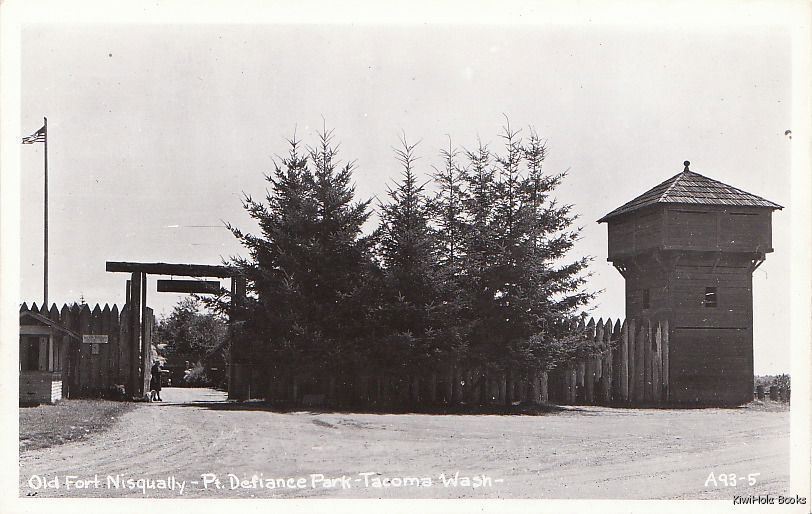  Postcard RPPC Old Fort Nisqually Ft Defiance Park Tacoma WA