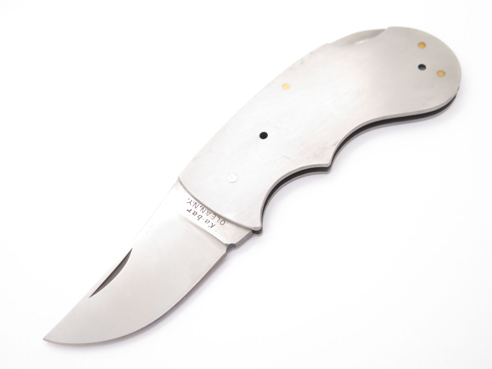 Vtg 80s Ka-bar Olean NY 1500 Seki Japan Stainless Folding Lockback Pocket Knife