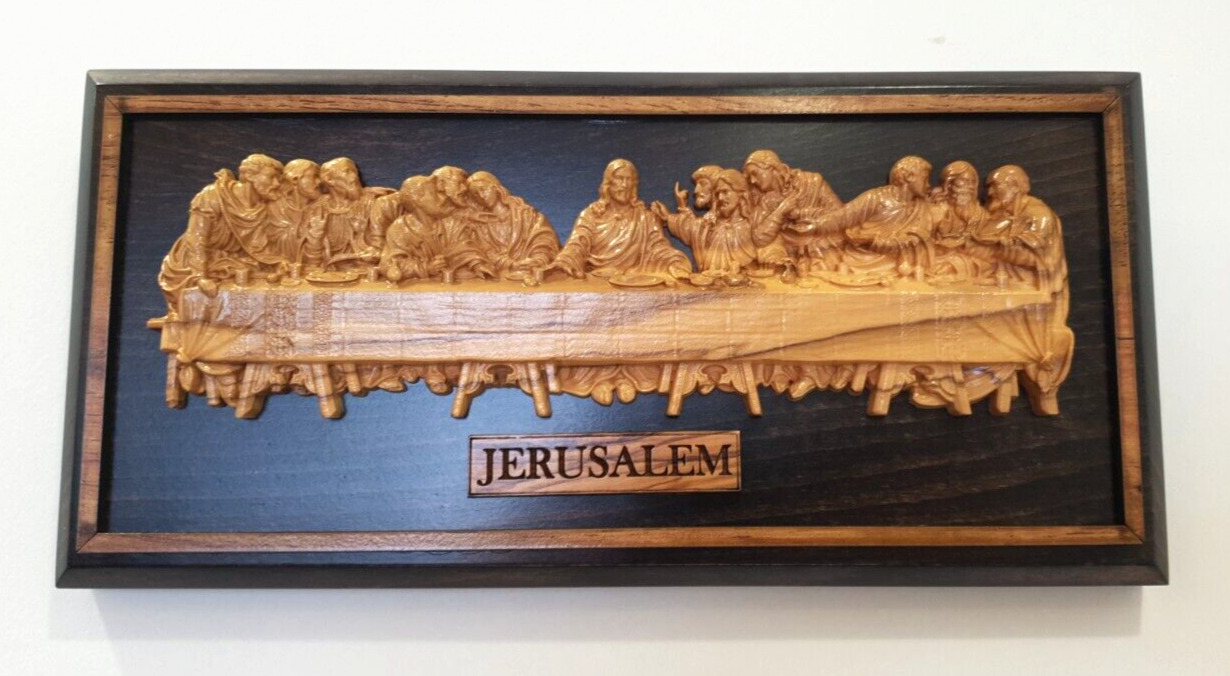 Last Supper: Wall Hanging Handcrafted Olive Wood-A Blessing Gift, Home Decor
