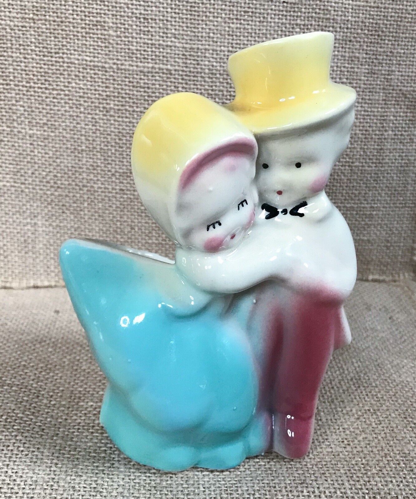 Vintage Shawnee Sweet Dickens Style Children Couple Planter Hand Painted