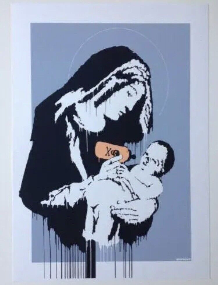  Banksy, TOXIC MARY, WCP silkscreen Art poster, Canvas Roll. Limited 500/w.