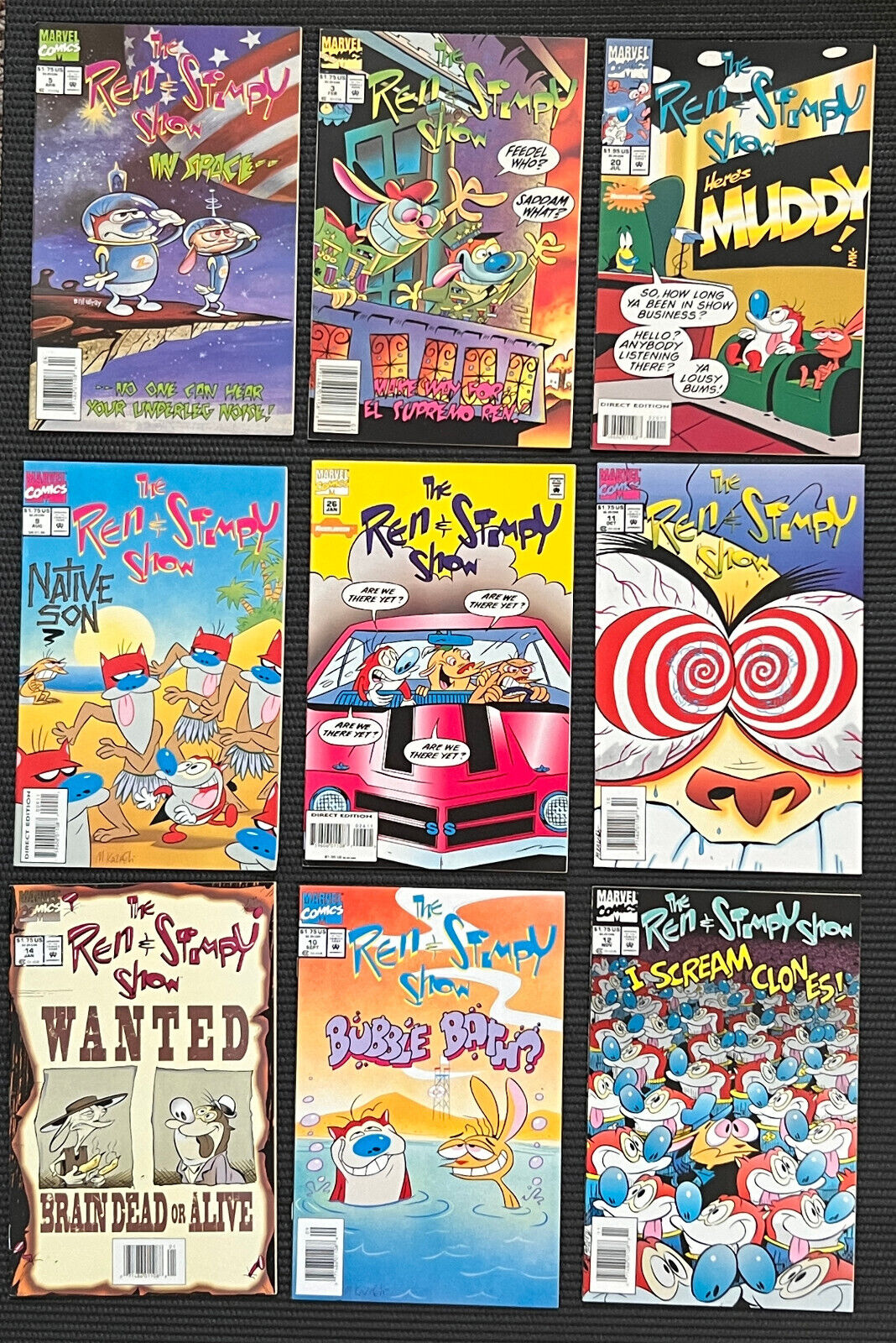 The Ren & Stimpy Show DC Comics Lot of 9 VG Vintage Cartoon Network