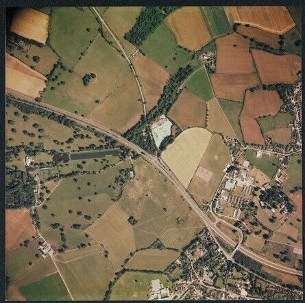 Warren Fm Holton CP Oxfordshire England Aerial Old Photo
