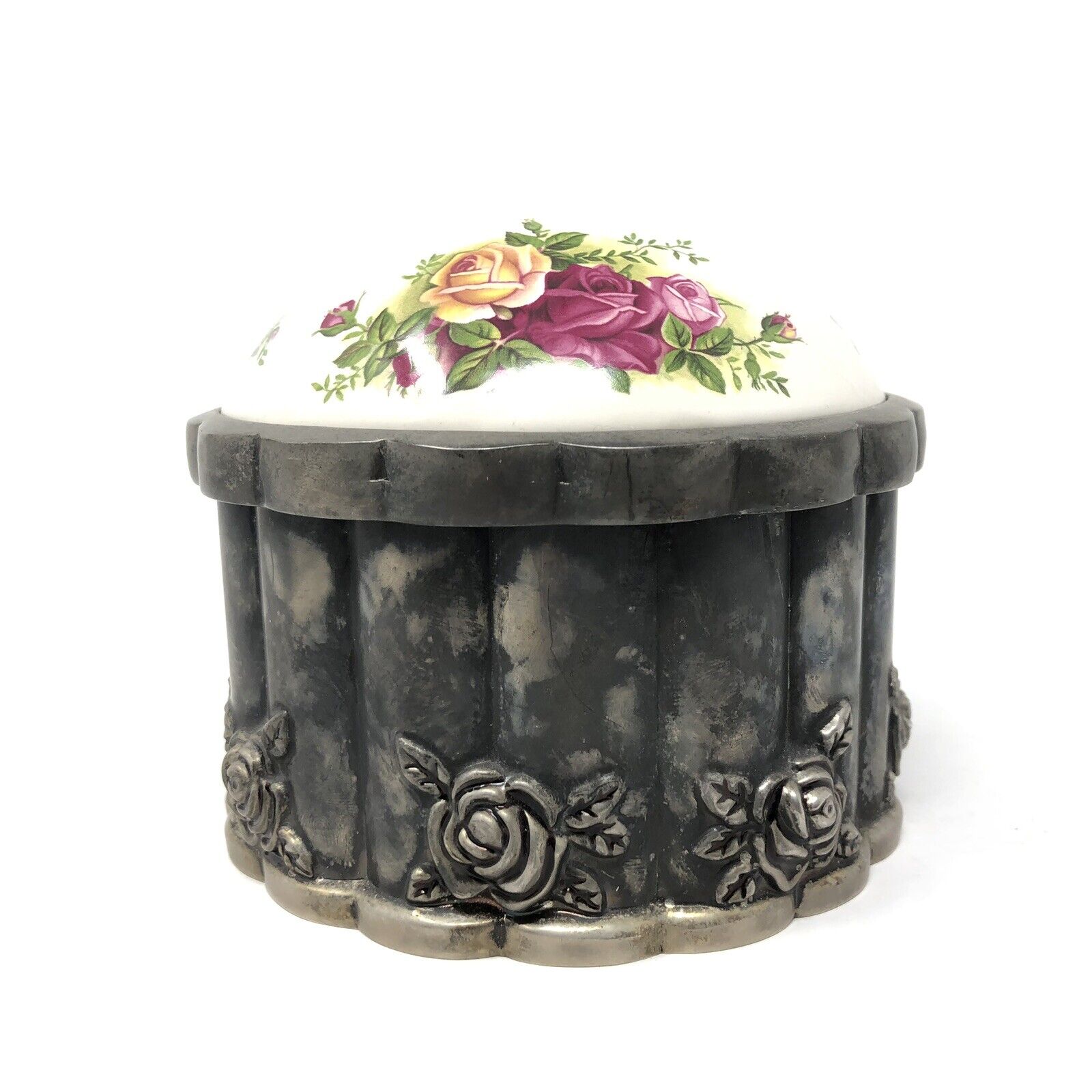 Godinger Silver Art Co Royal Albert Old Country Roses Jewelry Box 5