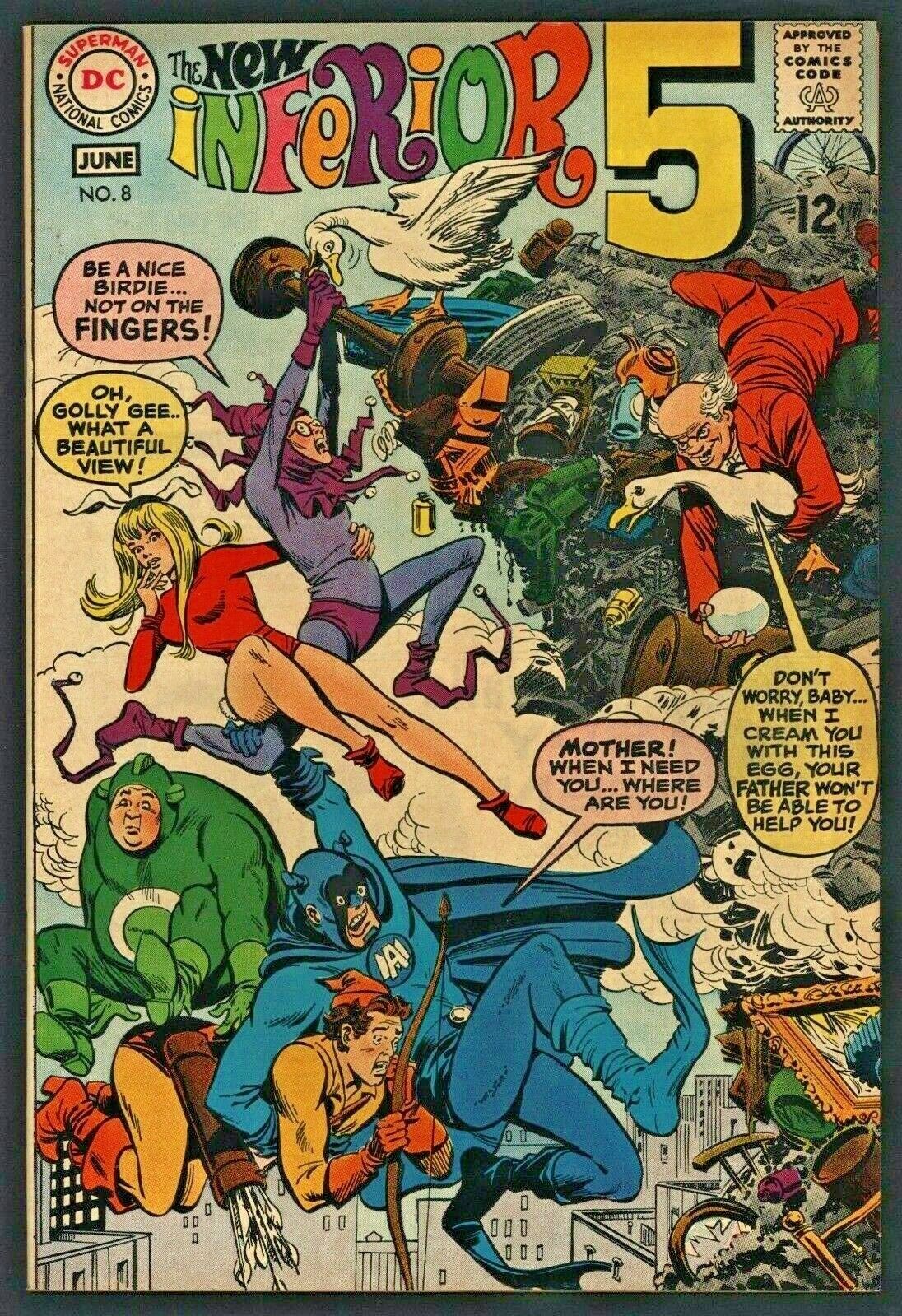 The Inferior Five #8 Very Fine / Near Mint Nice Silver Age DC Comics 1968 SA