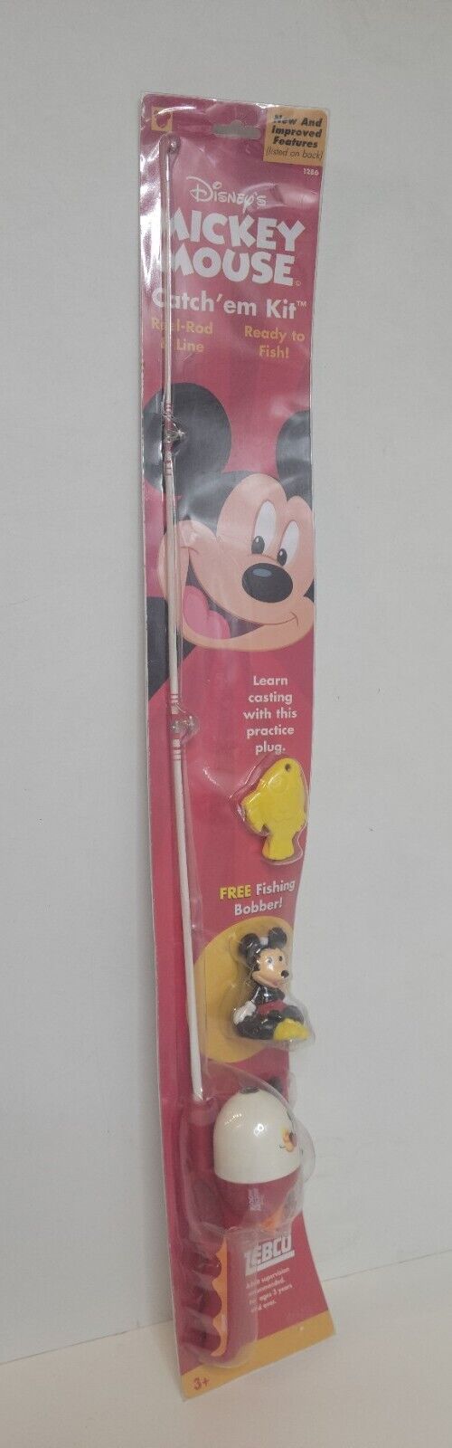 Vintage Zebco Disney Mickey Mouse Fishing Pole Rod & Reel Factory Sealed 2001