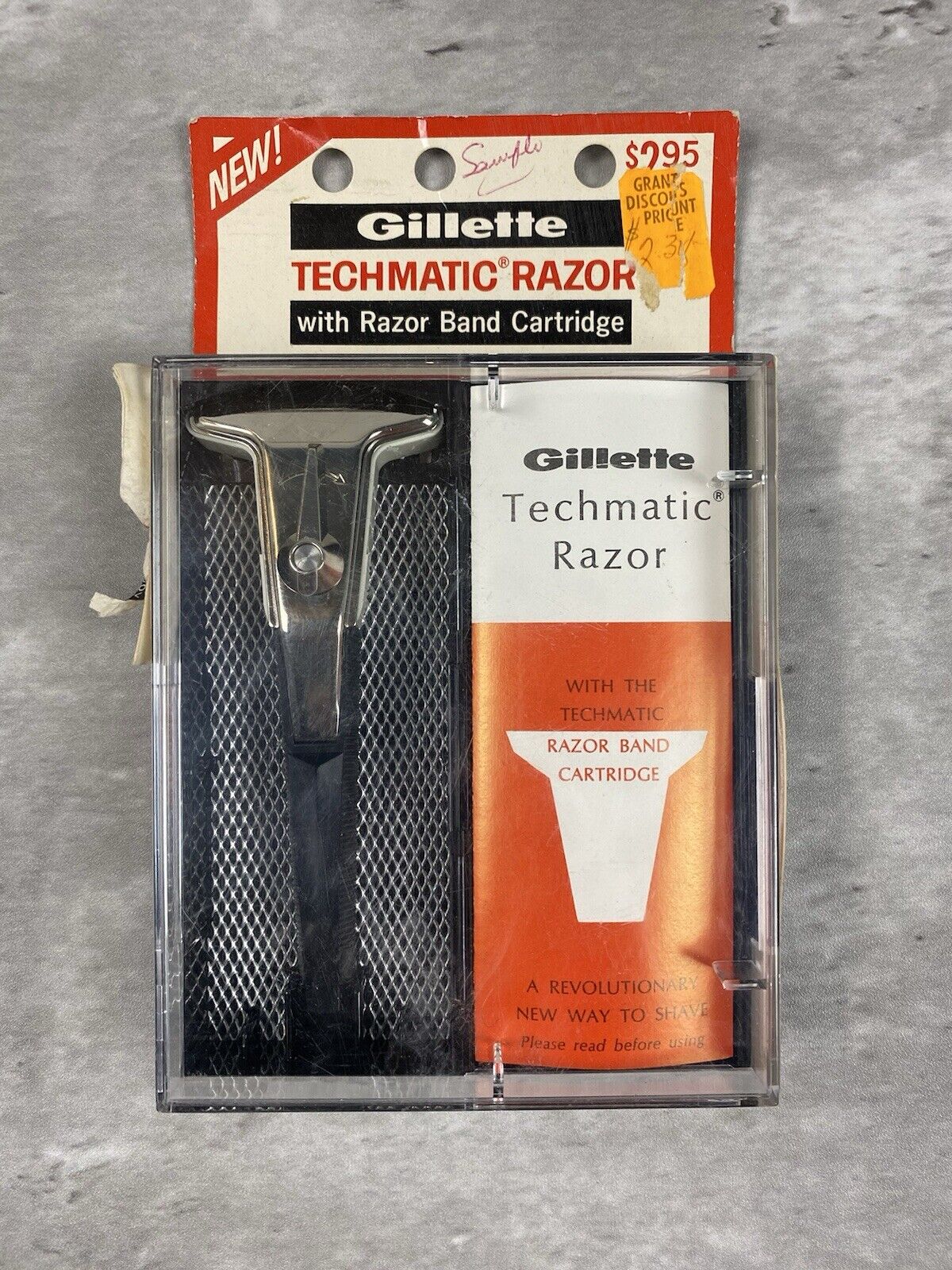 vintage 60s GILLETTE TECHMATIC RAZOR NOS SEALED shaver