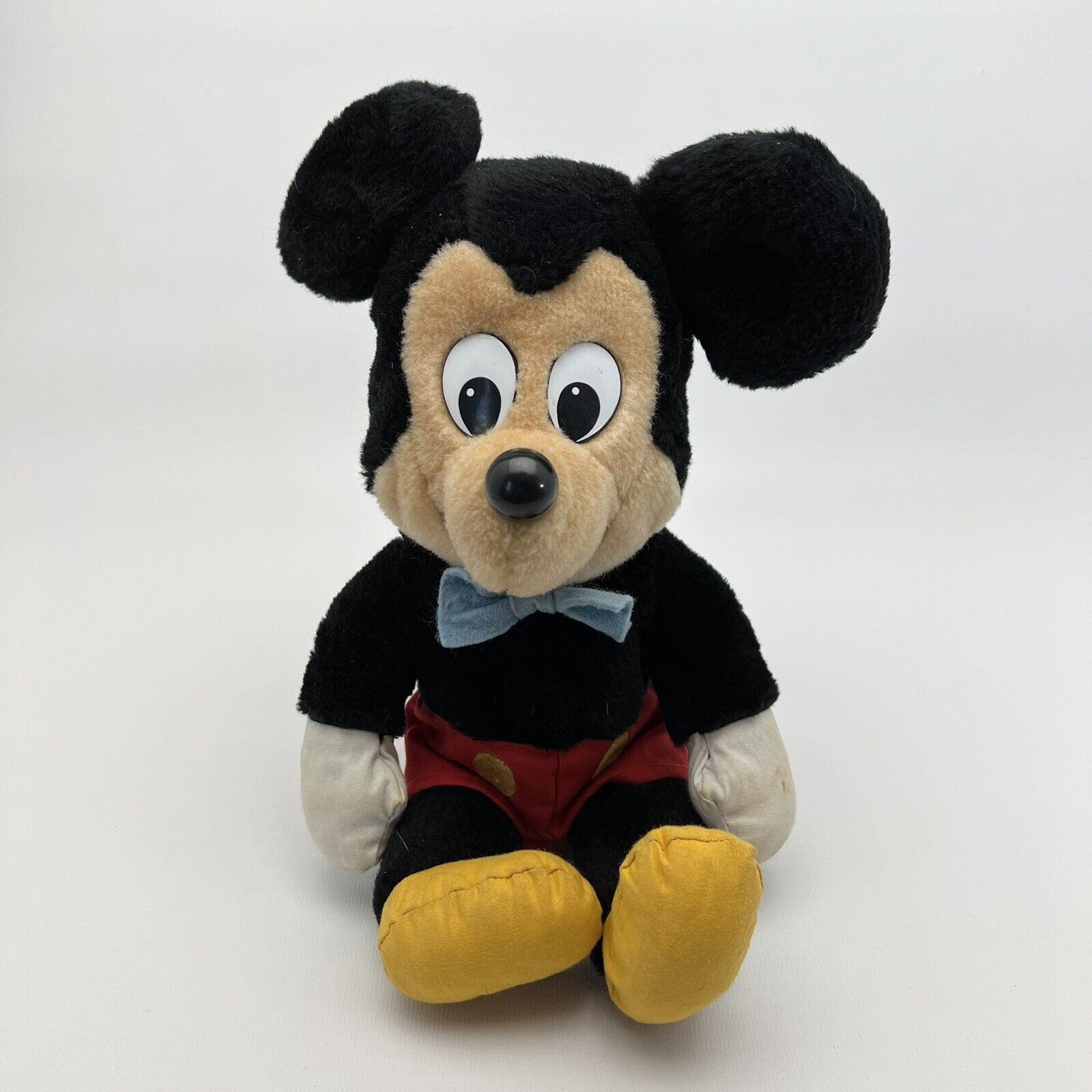 Mickey Mouse  Knickerbocker Stuffed Plush Bowtie Walt Disney Vintage 12\