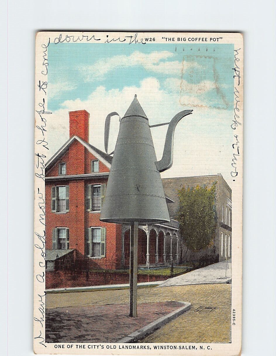 Postcard One of the City's Old Landmarks Winston-Salem North Carolina USA