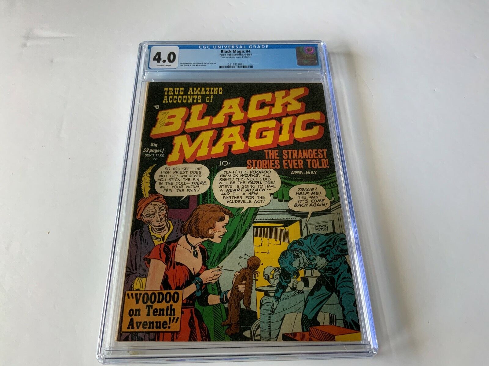 BLACK MAGIC 4 CGC 4.0 PRE CODE HORROR JACK KIRBY JOE SIMON PRIZE COMICS 1951