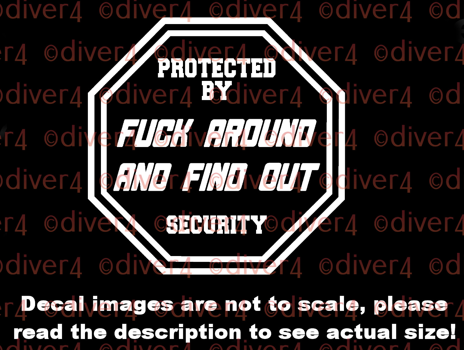 Protected By F$%K Around and Find Out Security Decal USA Made US Seller
