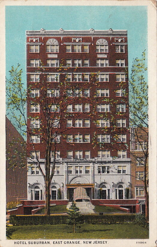  Postcard Hotel Suburban East Orange NJ 