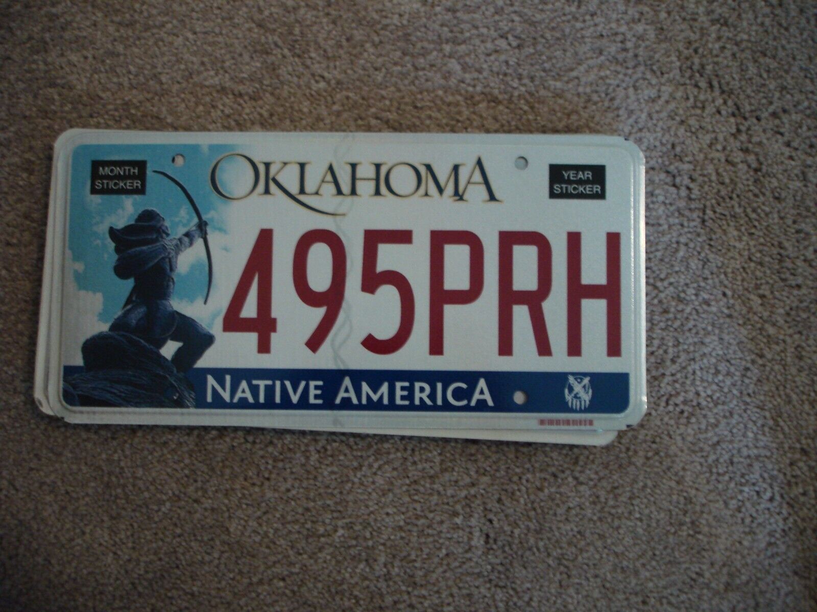 OKLAHOMA NATIVE ARCHER         LICENSE PLATE BUY ALL STATES HERE 