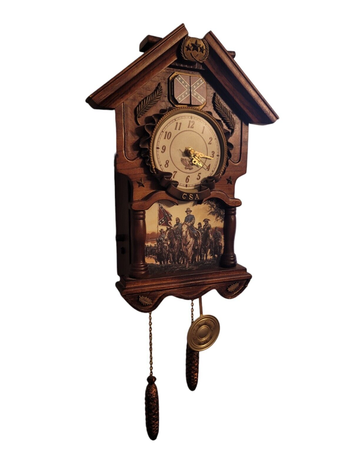 Hour of Glory Robert E Lee Cuckoo Clock by The Bradford Exchange