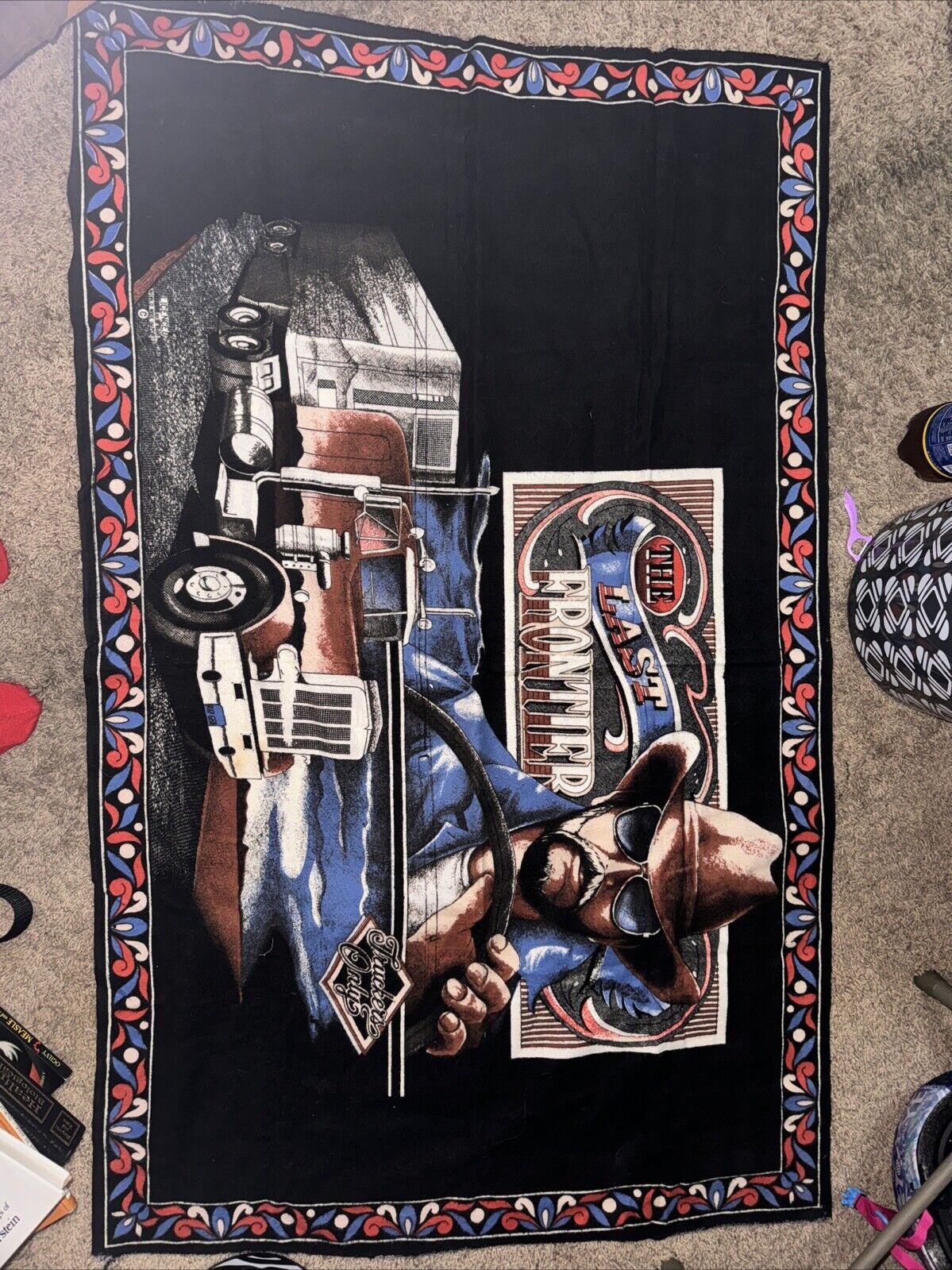 The Last Frontier Truckers Only Fabric Banner- RARE