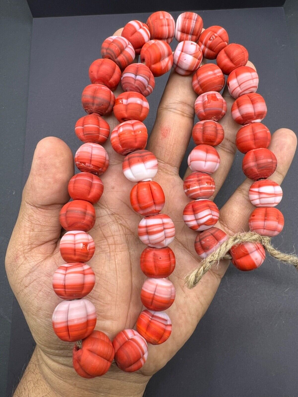 Superb Old Rare Limited Edition Color African Glass Unique Beads Strand