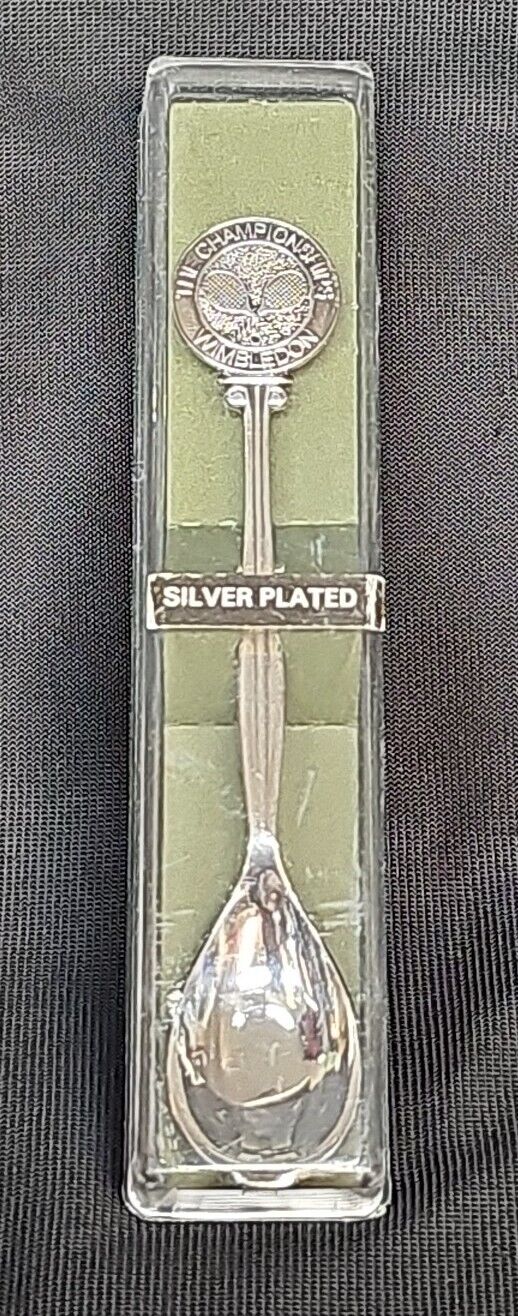 Vintage Wimbledon Collectible Silver Plated Tennis Mini Spoon Great Condition