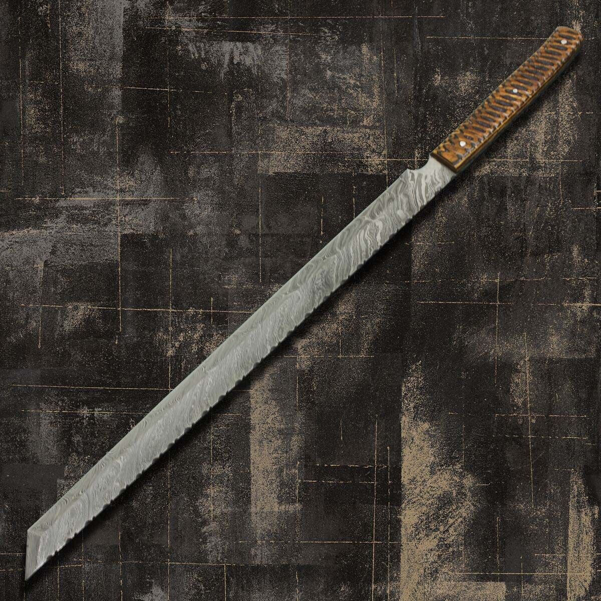 27 inches Damascus steel Hunting Machete with sheath 