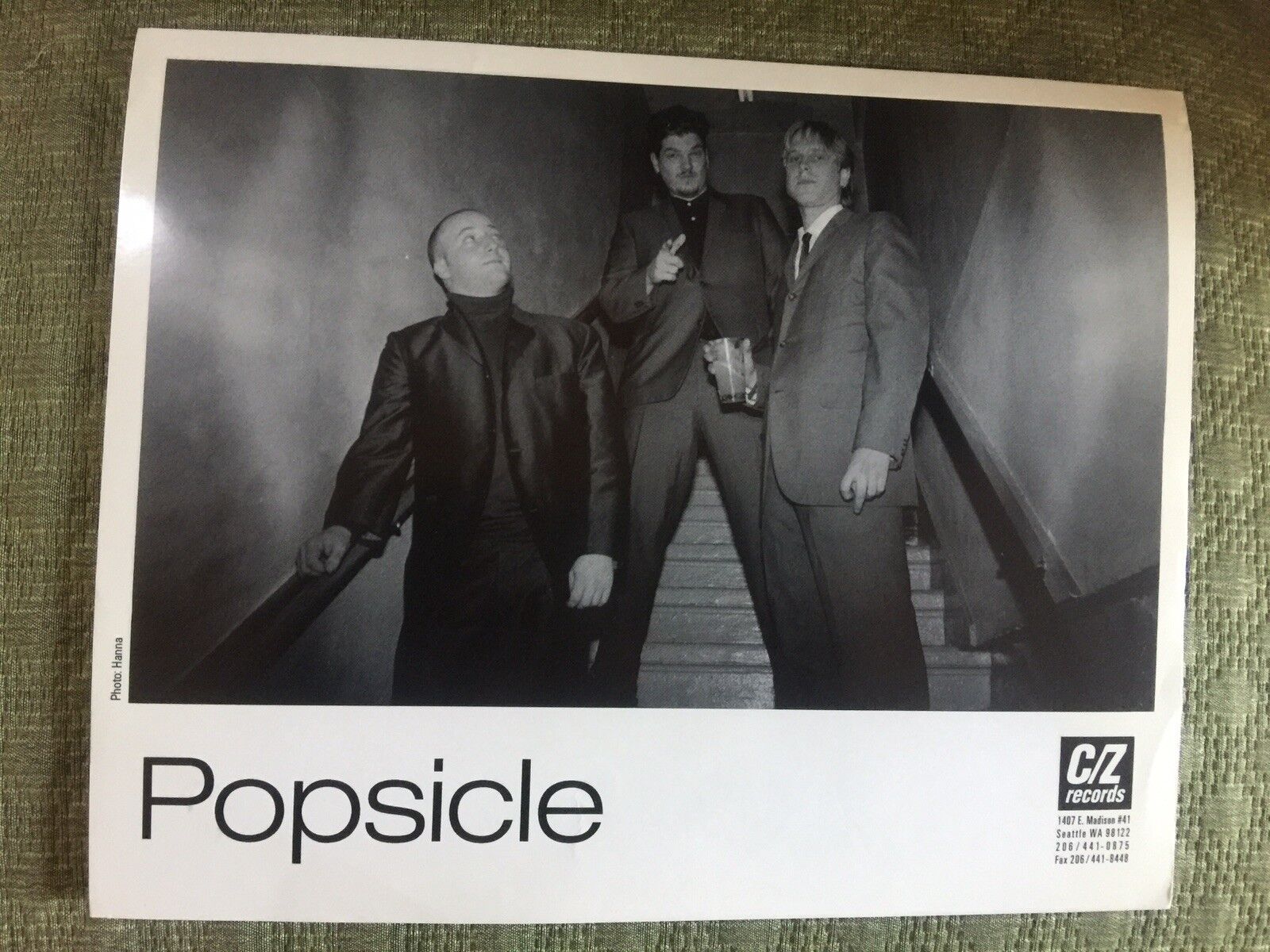 Popsicle Swedish Pop Group Rare 10x8 Vintage Press Photo - CZ Records