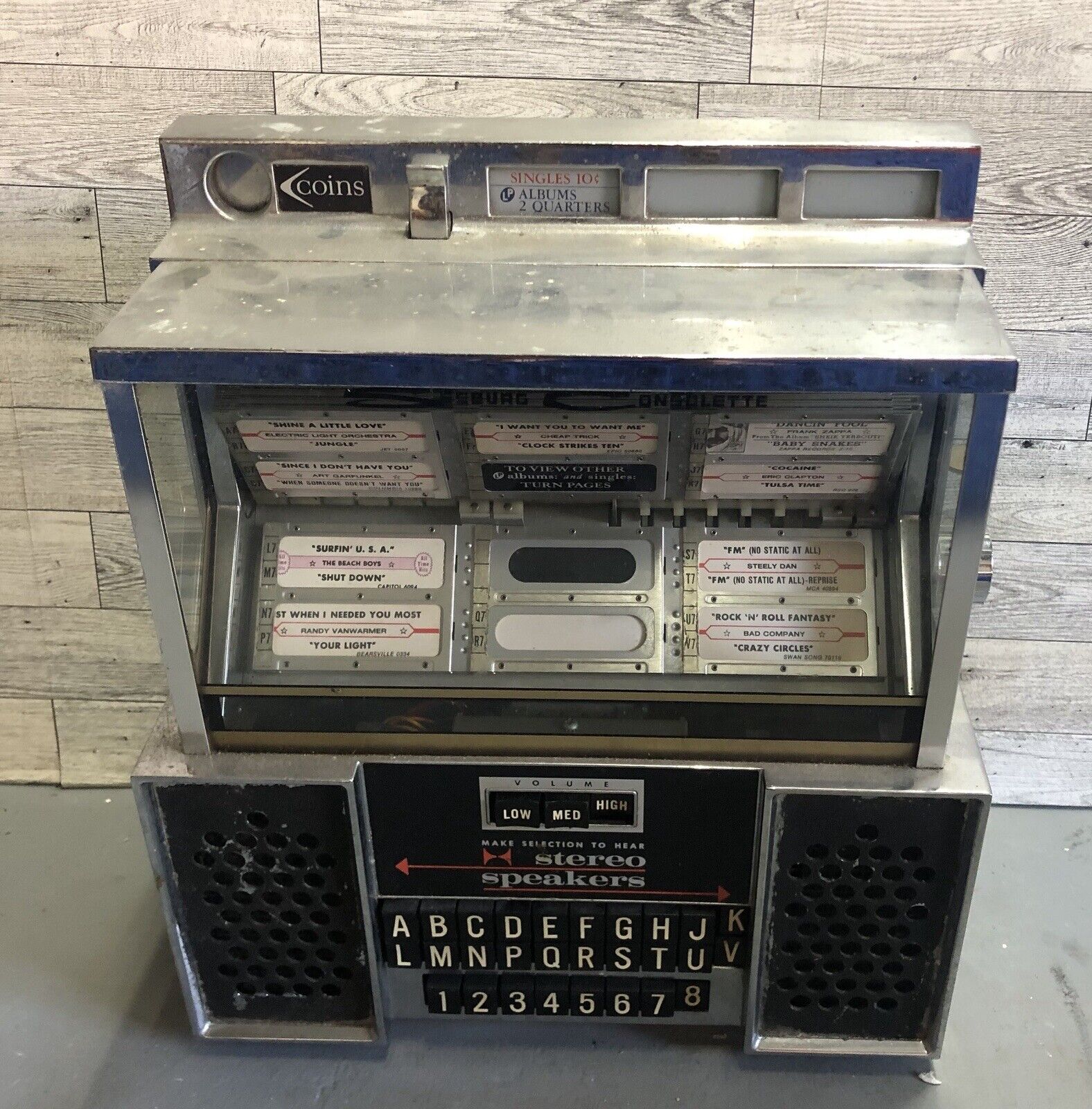 Vtg Seeburg Consolette Jukebox SCI Wallbox 120700 W/ Key And Rare Groovy Music