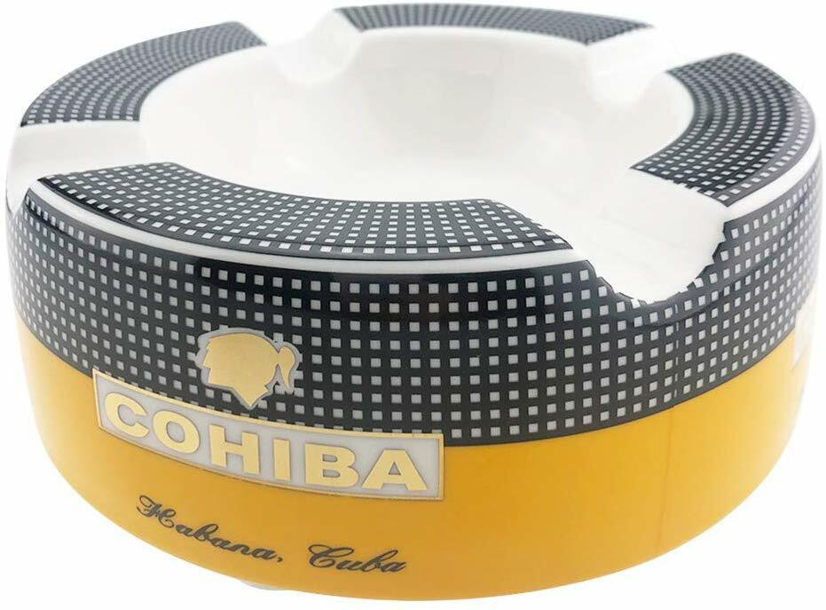 New Cohiba Cigars Large Ceramic Ashtray for Patio / Outdoor Use 4 Cigar Rest 