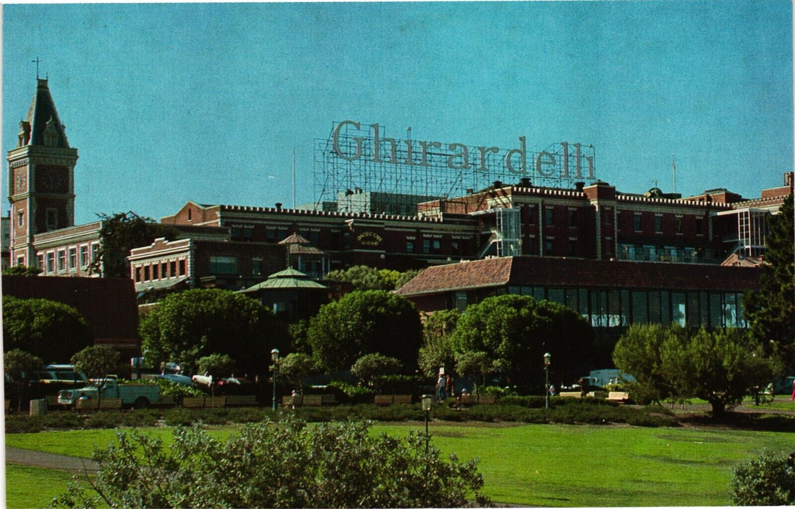 Ghirardelli Square Shopping Center Los Angeles California CA Vintage Postcard