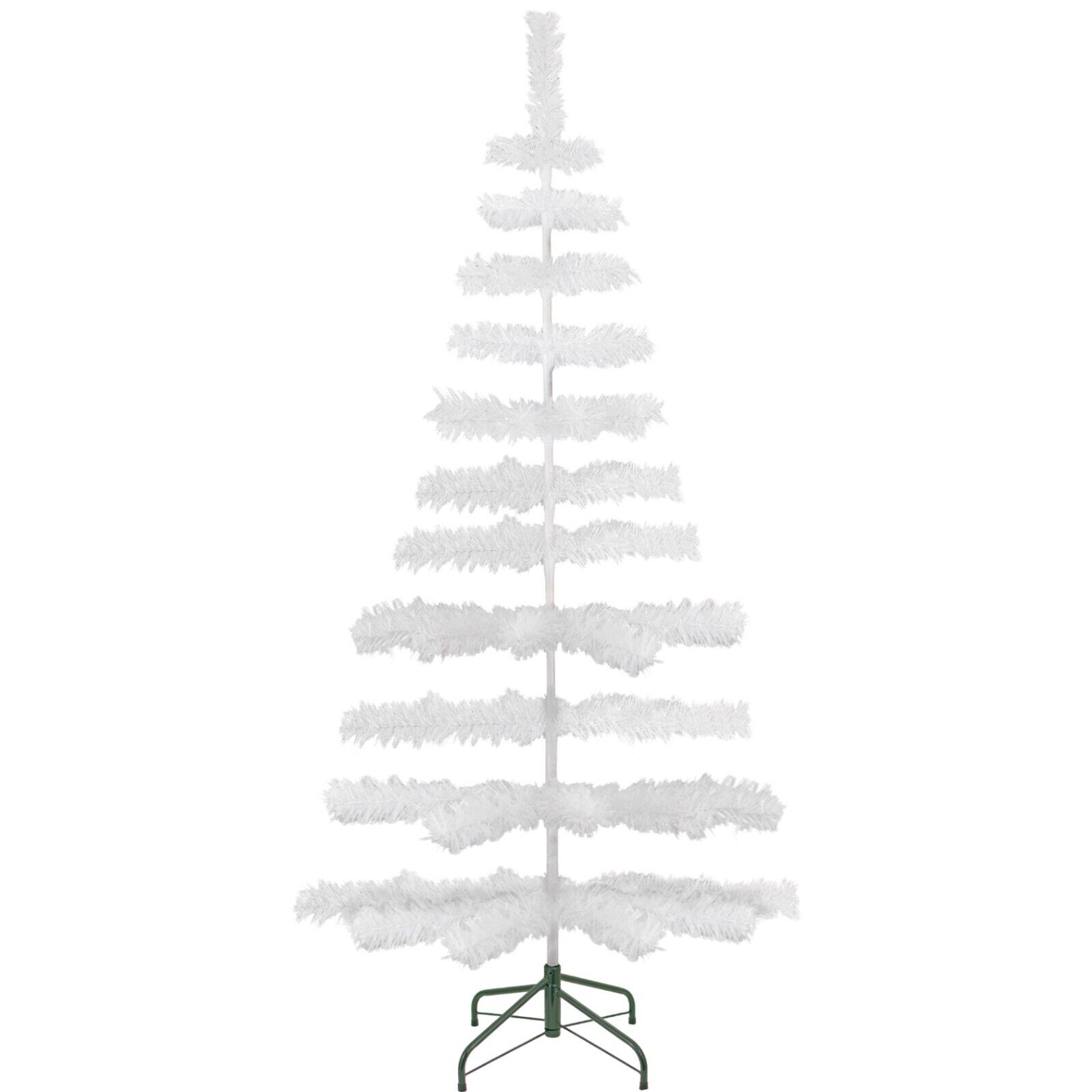 5FT White Christmas Feather Tinsel Tabletop Christmas Tree Xmas Tree 60\'\'