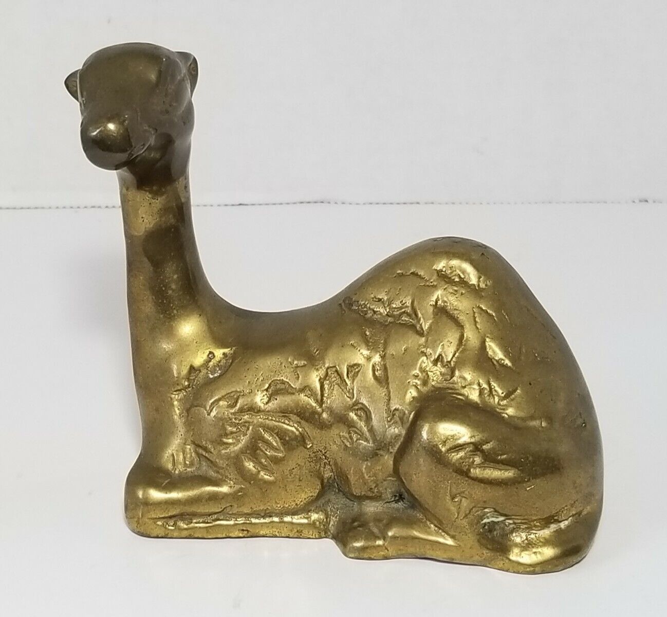 Vintage Brass Baby Camel Sitting Figurine Collectible Decor