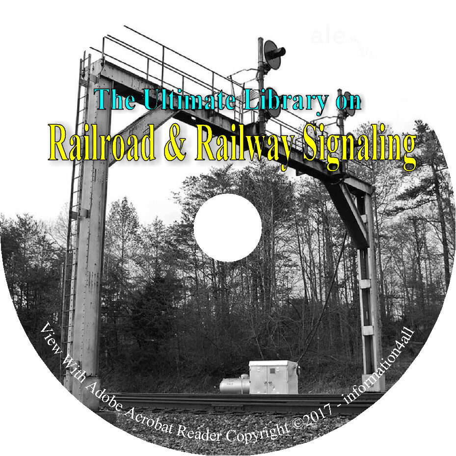Railroad Railway Signaling Signal Circuits Train Tracks Locomotives Books CD