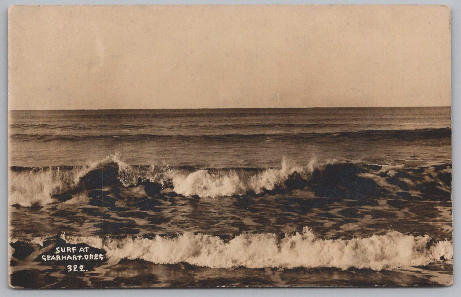 Antique Postcard - Surf at Gearhart Oregon - OR