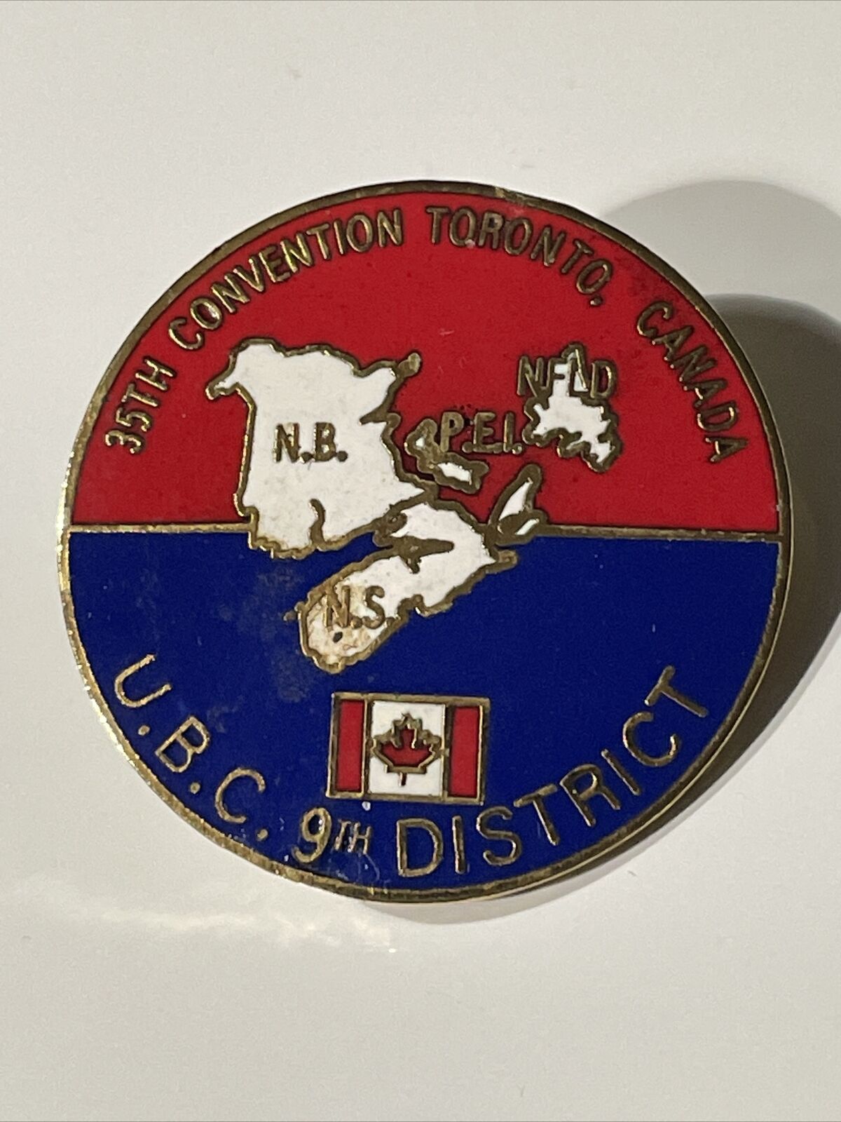UBC 9th District 35th Convention Toronto Canada Carpenters Union Pin