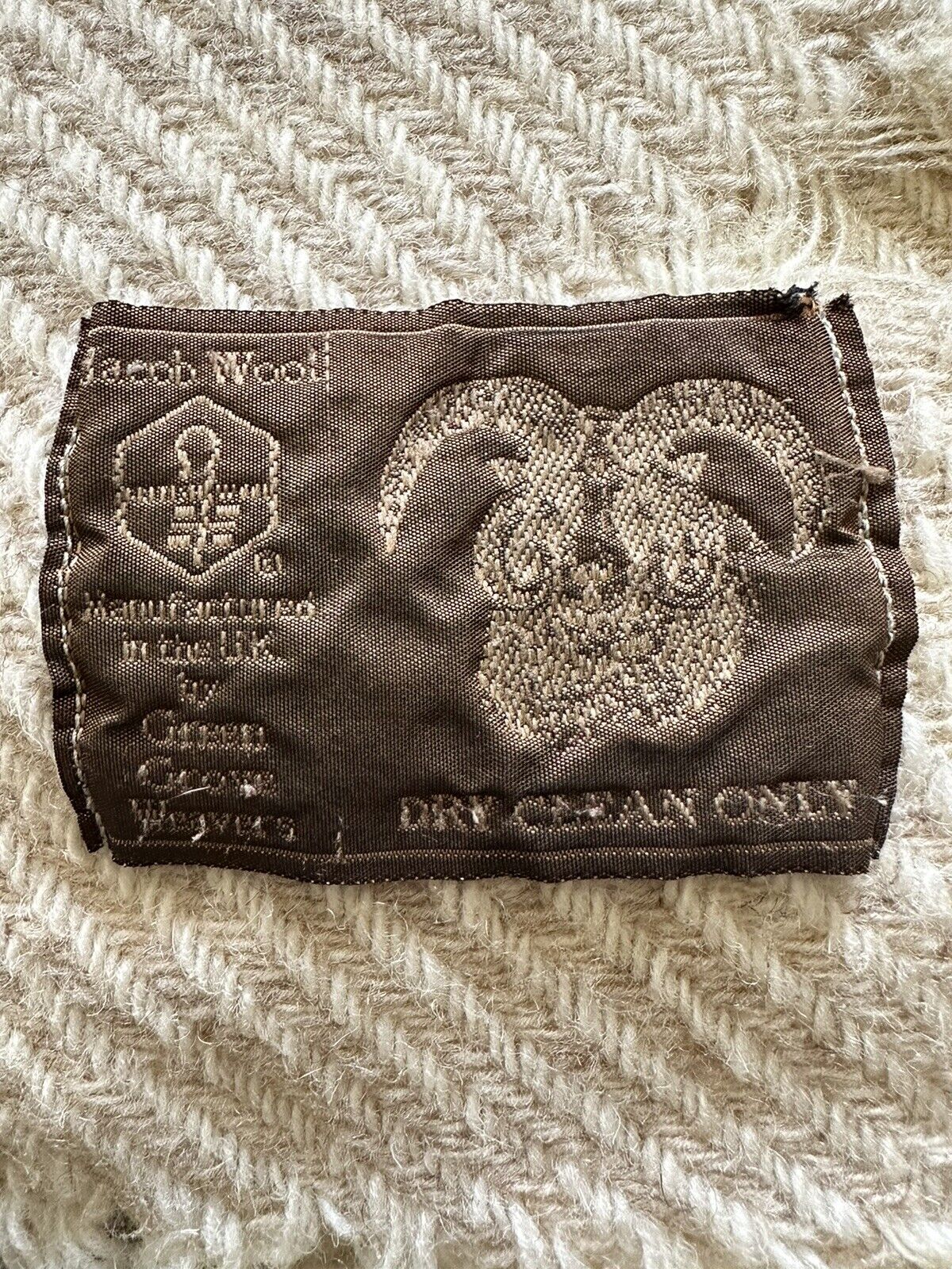 Vintage Jacob Wool United Kingdom Lap Throw Blanket